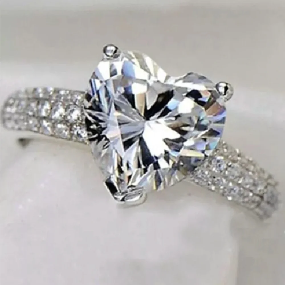 🩵 925 Silver Heart Sapphire Ring Last One Left⚡️